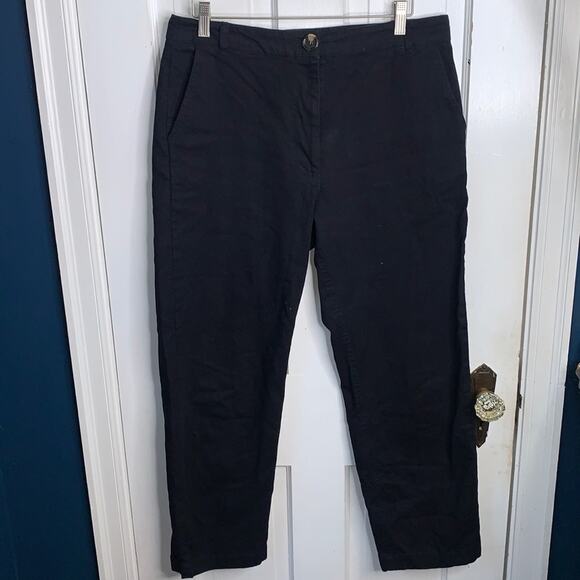 ABLE Ann Twill Straight Leg Pant In Black W-202 Sz 8 - Picture 4 of 11